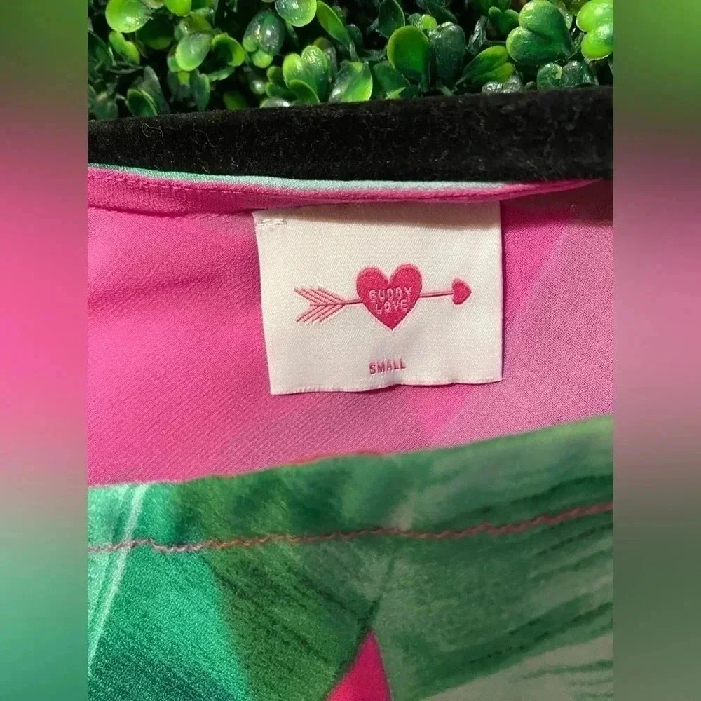 Buddy Love | Major Flair Maxi Dress in Palm Leaf Green - Size Small - Picture 5 of 10